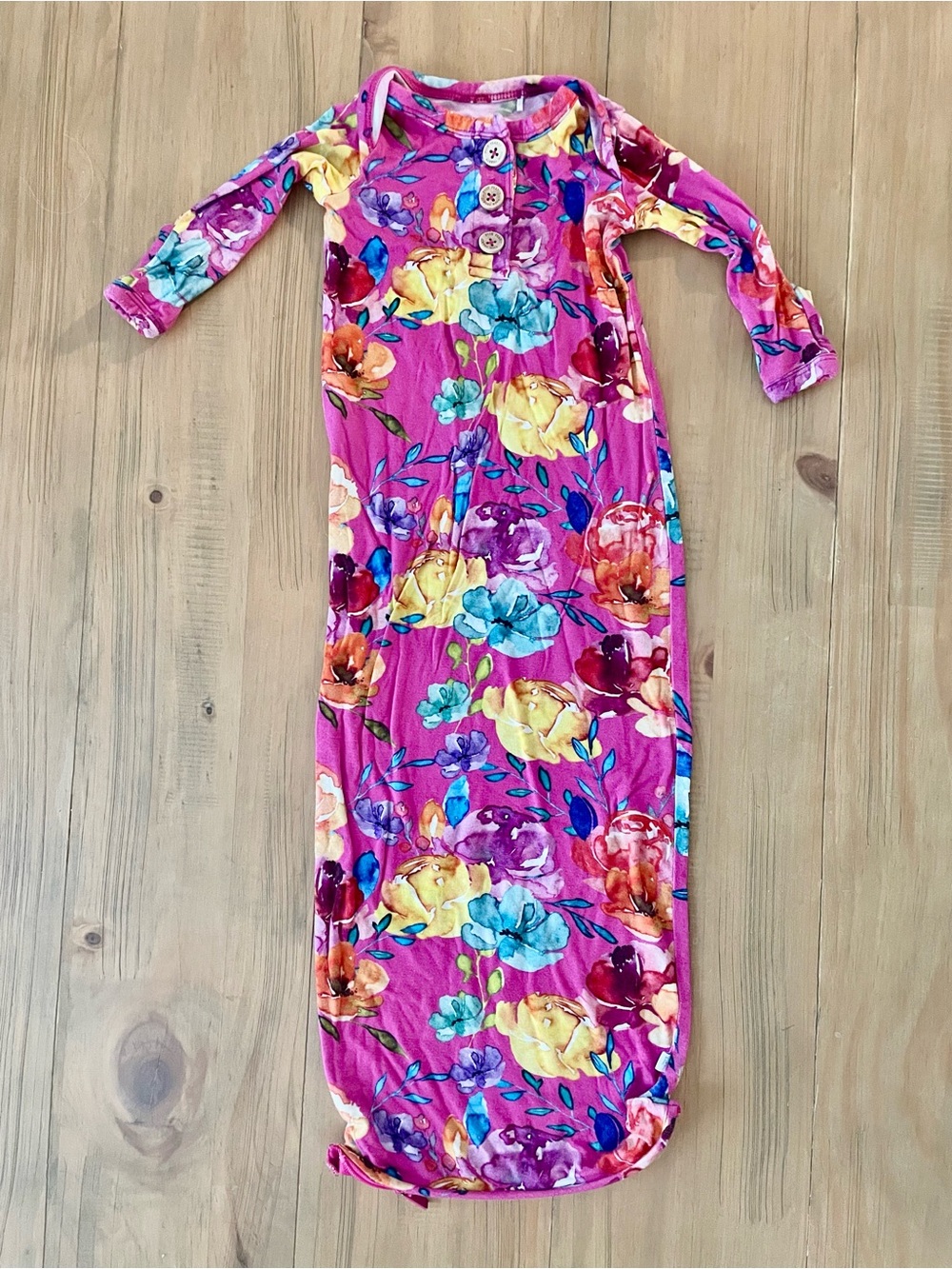 Posh Peanut Pink Floral Baby Gown Zipper Sleepsack Viscose Flowers